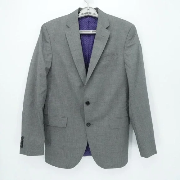 Ted Baker London Endurance Blazer Mens 40R Gray Nailhead Wool Tailored Business
